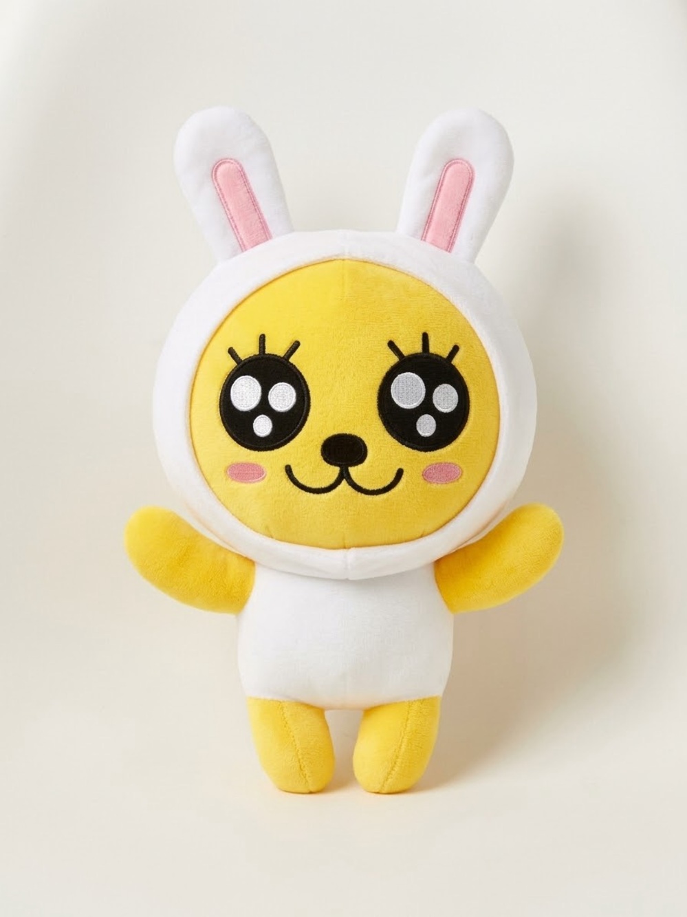 NWOT Kakao Friends Muzi Rabbit Suit Plush Yellow Radish Stuffed Doll 12"